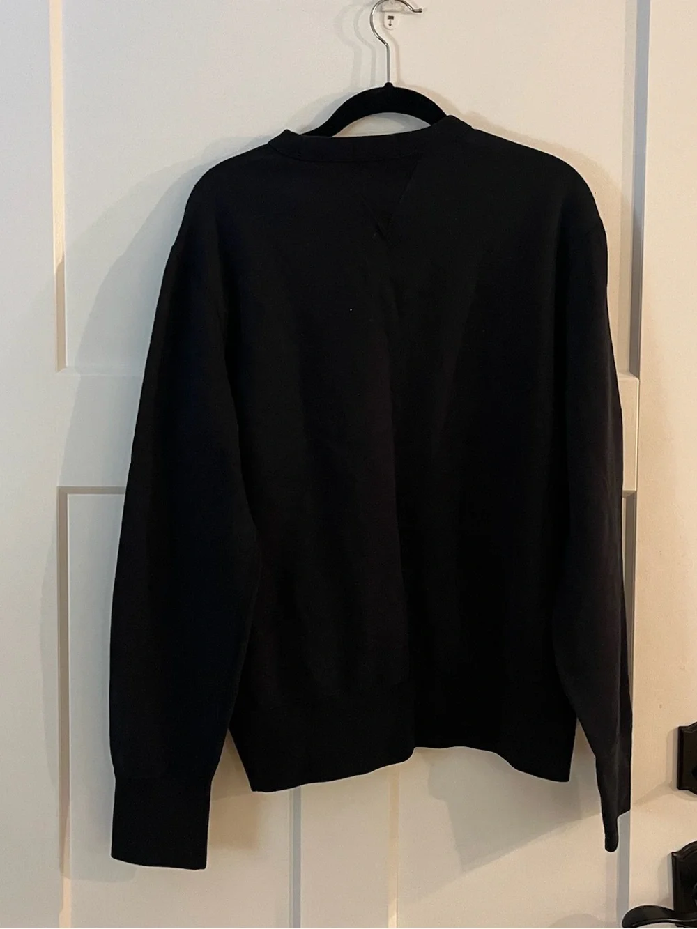 Polo by Ralph Lauren Men's Black Crewneck Sweater with Red Pony